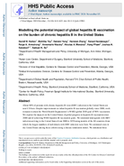 Modelling the potential impact of global hepatitis B vaccination on the burden of chronic hepatitis B in the United States