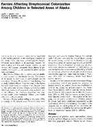 Factors affecting streptococcal colonization among children in selected areas of Alaska