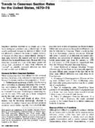 Trends in cesarean section rates for the United States 197078