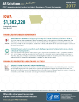 CDCs Investments to Combat Antibiotic Resistance Threats Nationwide Iowa Fiscal Year 2017