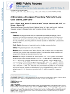 Antimicrobial and Analgesic PrescribingPatterns for Acute Otitis Externa 20042010