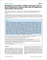 Monkeypox Virus Infection of Rhesus Macaques Induces Massive Expansion of Natural Killer Cells but Suppresses Natural Killer Cell Functions