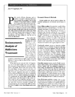 Socioeconomic analysis of addictions treatment