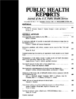 Public Health Rep  v 103 no 5  table of contents