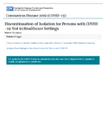 Discontinuation of TransmissionBased Precautions and Disposition of Patients with COVID19 in Healthcare Settings Interim Guidance May 2 2020