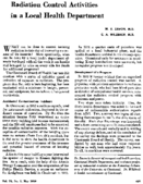 Radiation control activities in a local health department