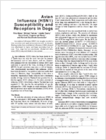 Avian Influenza H5N1 Susceptibility and Receptors in Dogs
