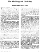 The challenge of disability