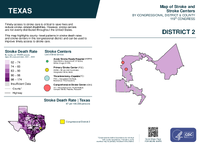 TX Congressional District 02 Stroke and Stroke Centers Map 119th Congress