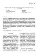 Factors Affecting the Location of Methanometers on Mining Equipment