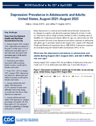 Depression Prevalence in Adolescents and Adults United States August 2021August 2023