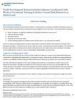 Youth Development Behavioral Interventions Coordinated with Work or Vocational Training to Reduce Sexual Risk Behaviors in Adolescents
