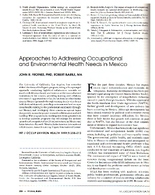 Approaches to Addressing Occupational and Environmental Health Needs in Mexico