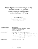 Effect of Germicidal Ultraviolet Light GUV Installed in the HVAC Systems on Environmental Conditions and Workers Health and Well Being