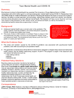 Teen Mental Health and COVID19