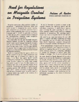 Need for regulations on mosquito control in irrigation systems