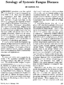 Serology of systemic fungus diseases