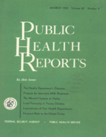 Public Health Reports  v 67 no 3  cover