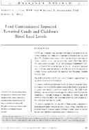 Leadcontaminated imported tamarind candy and childrens blood lead levels