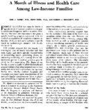 A month of illness and health care among lowincome families