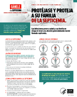Para Los Pacientes Y Sus Familias Protjase Y Proteja a Su Familia de la Septicemia