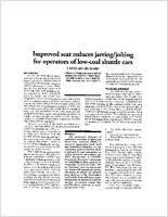 Improved Seat Reduces JarringJolting For Operators Of LowCoal Shuttle Cars