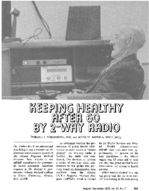 Keeping healthy after 60 by 2way radio