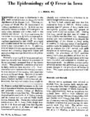 The epidemiology of Q fever in Iowa