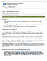 Novel coronavirus in China Watch  Level 1 Practice Usual Precautions