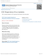 CDC Respiratory Virus Updates