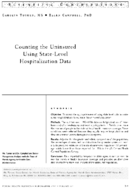 Counting The Uninsured Using StateLevel Hospitalization Data