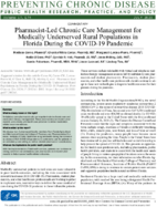 PharmacistLed Chronic Care Management for Medically Underserved Rural Populations in Florida During the COVID19 Pandemic