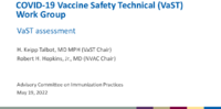 COVID19 Vaccine Safety Technical VaST Work Group  VaST assessment