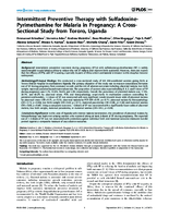 Intermittent Preventive Therapy with SulfadoxinePyrimethamine for Malaria in Pregnancy A CrossSectional Study from Tororo Uganda
