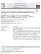 Associations Between Prenatal and EarlyLife Air Pollution Exposure and Lung Function in Young Children Exploring Influential Windows of Exposure on Lung Development