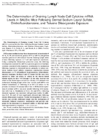 The Determination of Draining Lymph Node Cell Cytokine mRNA Levels in BALBC Mice Following Dermal Sodium Lauryl Sulfate Dinitrofluorobenzene and Toluene Diisocyanate Exposure