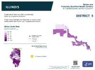 IL Congressional District 05 Stroke and Federally Qualified Health Centers Map 118th Congress