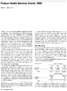 Federal Health Services Grants 1980