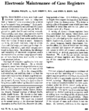 Electronic maintenance of case registers