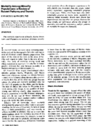 Mortality among minority populations a review of recent patterns and trends