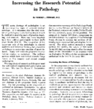 Increasing the research potential in pathology