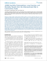 ADRB2 Arg16Gly Polymorphism Lung Function and Mortality Results from the Atherosclerosis Risk in Communities Study