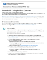Households living in close quarters how to protect those that are most vulnerable May 27 2020