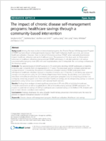 The impact of chronic disease selfmanagement programs healthcare savings through a communitybased intervention
