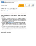 Coronavirus Disease 2019 COVID19 COVID19 Forecasts Deaths Jan 13 2021