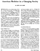 American Medicine In A Changing Society