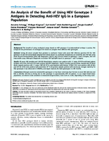 An Analysis of the Benefit of Using HEV Genotype 3 Antigens in Detecting AntiHEV IgG in a European Population
