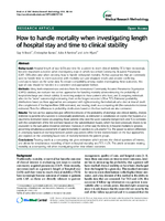 How to handle mortality when investigating length of hospital stay and time to clinical stability
