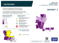 LA Congressional District 05 Stroke and Stroke Centers Map 118th Congress