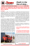A Volunteer Fire FighterDriver Was Killed and Another Volunteer Fire Fighter Was Injured While Responding to a Motor Vehicle Incident with Injuries  California